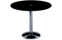 Orbit Round Glass Table - Black